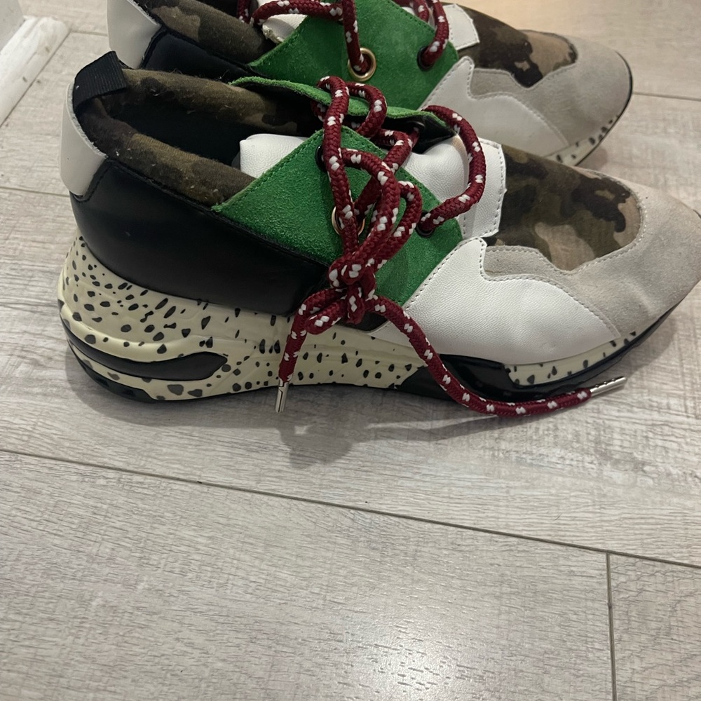 Steve Madden Multicolor Sneakers with Red Laces